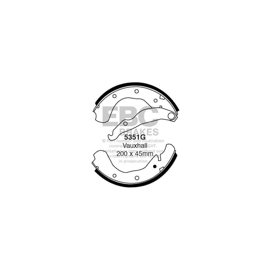 EBC 5351G Opel Vauxhall Rear Brake Shoes 1 | Casma Car Parts