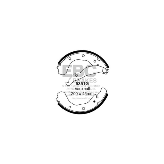 EBC 5351G Opel Vauxhall Rear Brake Shoes 1 | Casma Car Parts