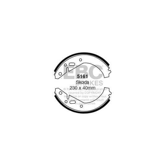 EBC 5161 Skoda Front/Rear Brake Shoes 1 | Casma Car Parts