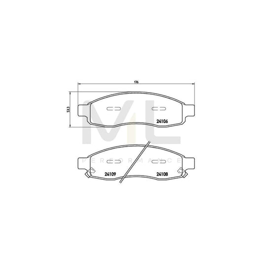Brembo P 58 001 Brake Pad Set With Acoustic Wear Warning | ML Performance Car Parts