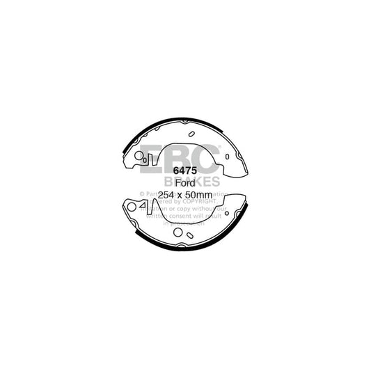 EBC 6475 Ford Rear Brake Shoes (Inc. Tourneo & Transit) 1 | Casma Car Parts