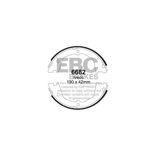 EBC 6682 Iveco Daily Rear Brake Shoes 1 | Casma Car Parts