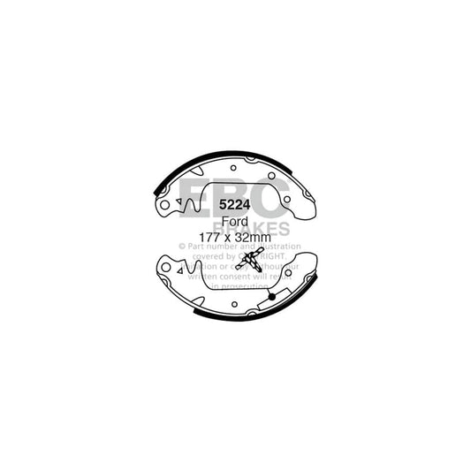 EBC 5224 Ford Fiesta Rear Brake Shoes 1 | Casma Car Parts