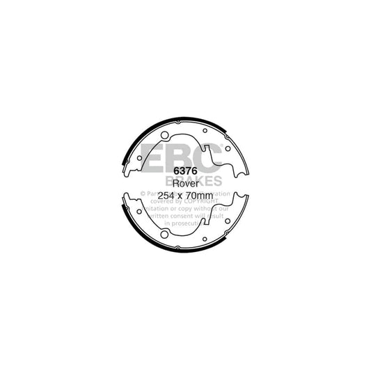 EBC 6376 Freight Rover Sherpa Rear Brake Shoes 1 | Casma Car Parts