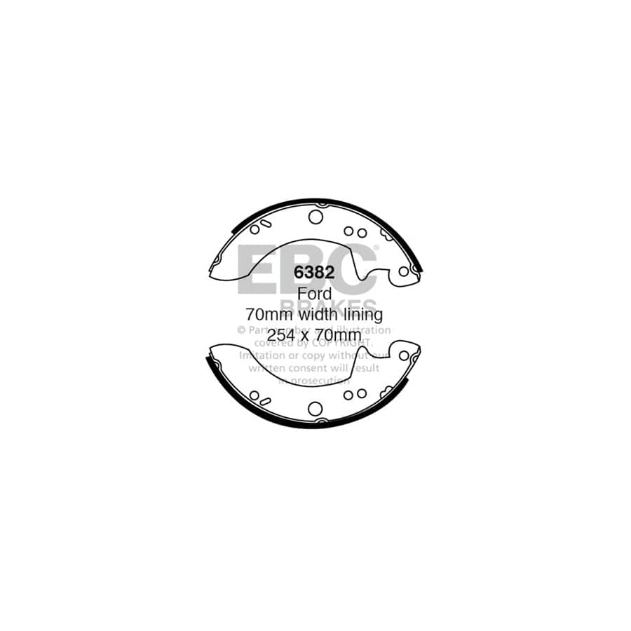 EBC 6382 Ford Rear Brake Shoes 1 | Casma Car Parts