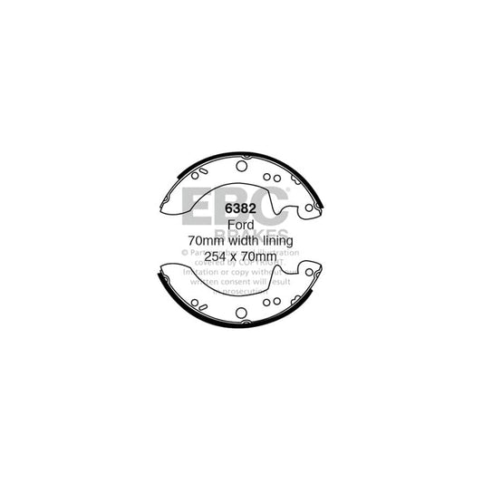 EBC 6382 Ford Rear Brake Shoes 1 | Casma Car Parts