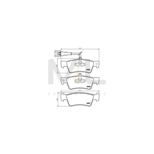 Brembo P 85 091 Brake Pad Set With Piston Clip | ML Performance Car Parts