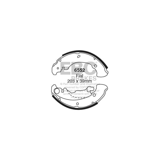 EBC 6552 Fiat Rear Brake Shoes (Inc. Brava, Bravo, Marea) 1 | Casma Car Parts