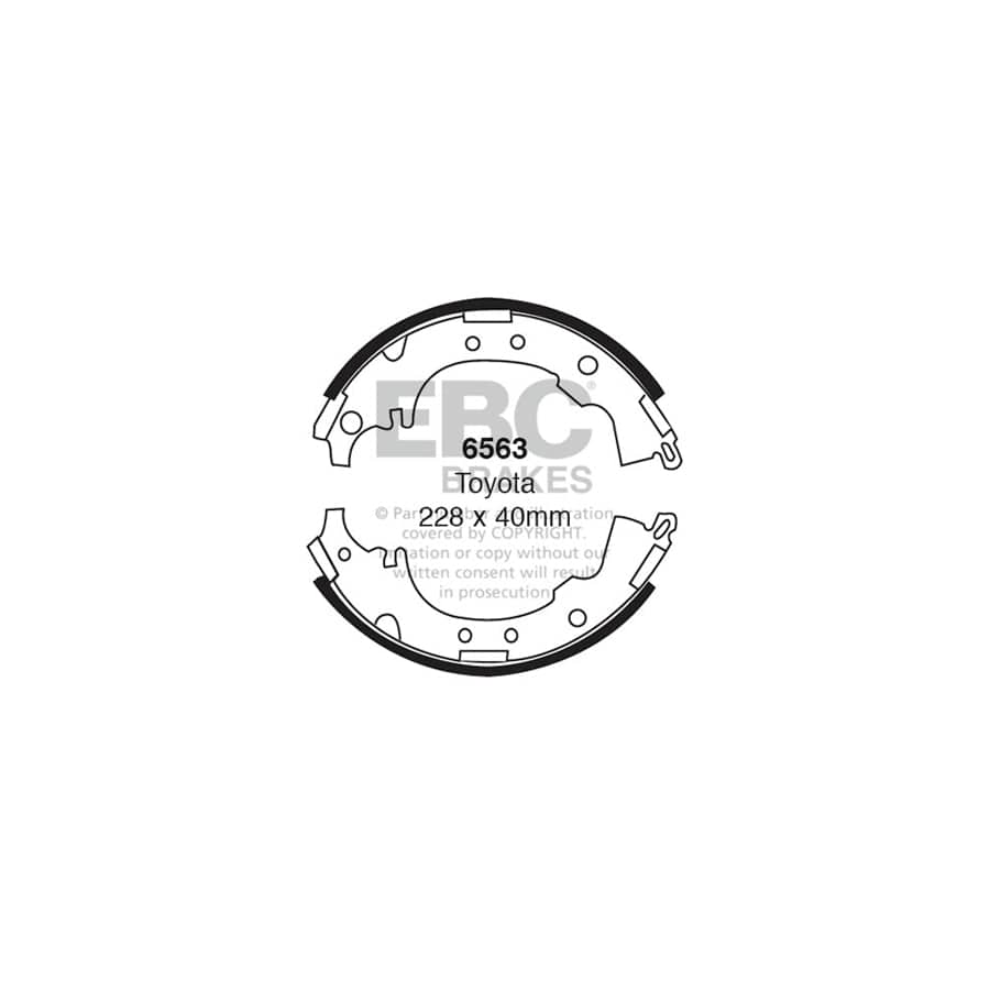 EBC 6563 Daihatsu Toyota Rear Brake Shoes (Inc. Terios & Picnic) 1 | Casma Car Parts