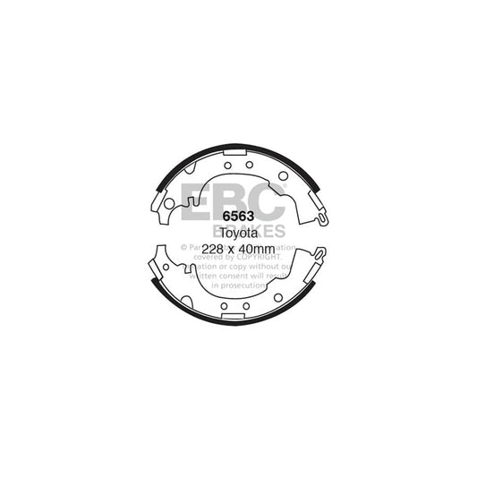 EBC 6563 Daihatsu Toyota Rear Brake Shoes (Inc. Terios & Picnic) 1 | Casma Car Parts