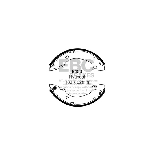 EBC 6453 Hyundai Rear Brake Shoes (Inc. Pony X2 & S Coupe) 1 | Casma Car Parts