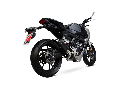 Scorpion PHA183SYSBCER Honda CB125 R Red Power Full System - Black Ceramic Coated Sleeve | Casma UK