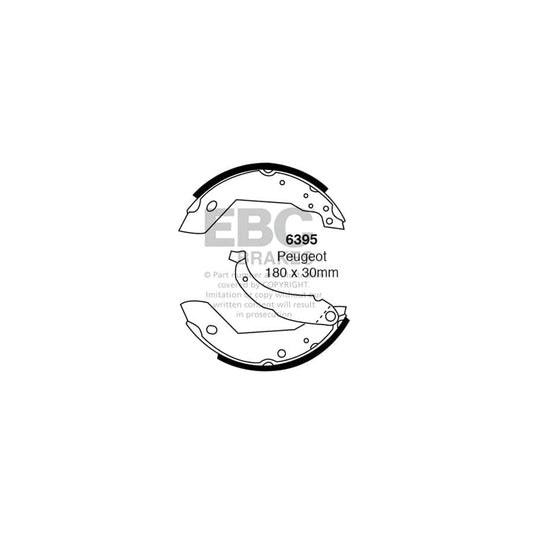 EBC 6395 Citroen Peugeot Rear Brake Shoes - Bendix Caliper 1 | Casma Car Parts