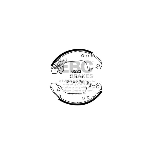 EBC 6523 Citroen Visa Rear Brake Shoes 1 | Casma Car Parts