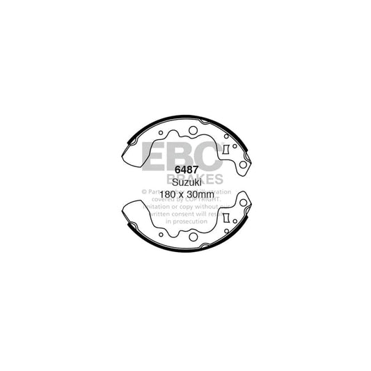 EBC 6487 Subaru Suzuki Rear Brake Shoes (Inc. Justy, Alto, Swift) 1 | Casma Car Parts