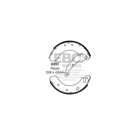 EBC 6351 Austin Maestro Rear Brake Shoes 1 | Casma Car Parts