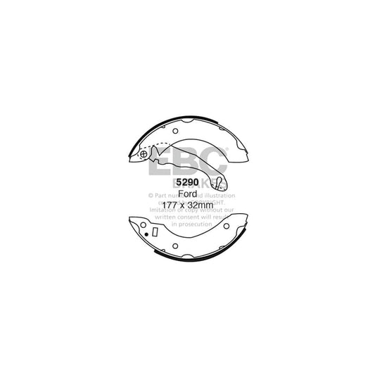 EBC 5290 Ford Rear Brake Shoes 1 | Casma Car Parts