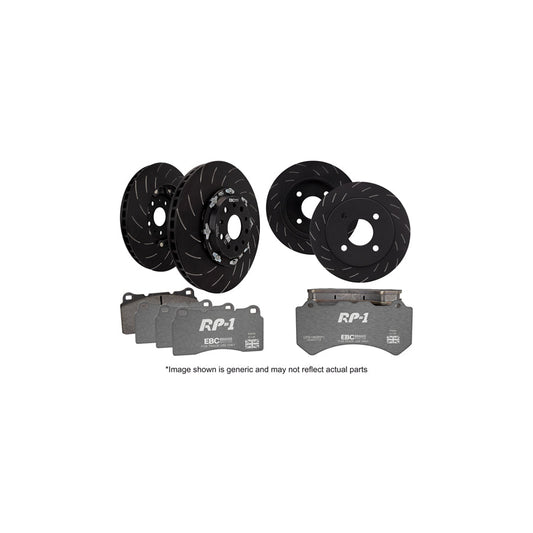 EBC P2DK037RP1 Mitsubishi Lancer Evo 10 Full Vehicle Kit RP1 Full Race Pads & 2-Piece Fully-Floating Discs - Brembo Caliper 1 | Casma Car Parts