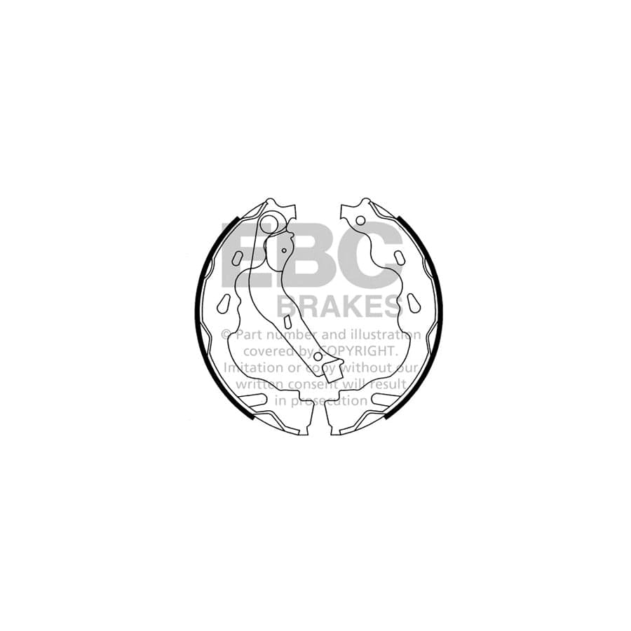 EBC 6614 Citroen Peugeot Suzuki Toyota Rear Brake Shoes 1 | Casma Car Parts