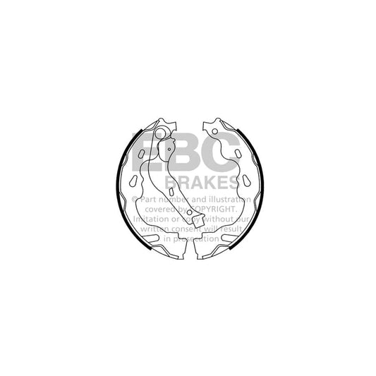 EBC 6614 Citroen Peugeot Suzuki Toyota Rear Brake Shoes 1 | Casma Car Parts