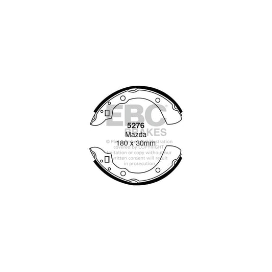EBC 5276 Mazda 323 Rear Brake Shoes 1 | Casma Car Parts