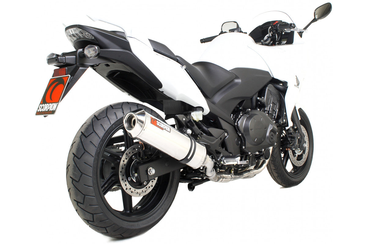 Scorpion EHA106SEO Honda CBF1000 Factory Oval Slip-On - Polished Stainless Steel Sleeve | Casma UK