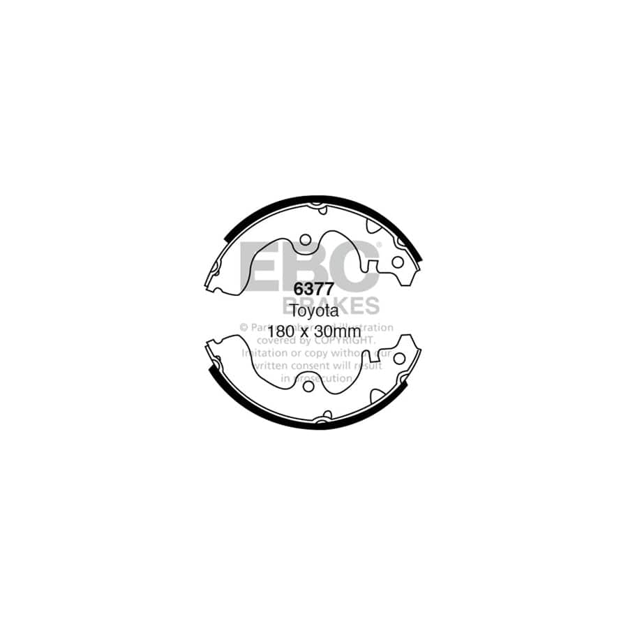 EBC 6377 Toyota Rear Brake Shoes (Inc. Corsa & Tercel) 1 | Casma Car Parts