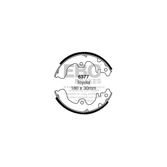 EBC 6377 Toyota Rear Brake Shoes (Inc. Corsa & Tercel) 1 | Casma Car Parts