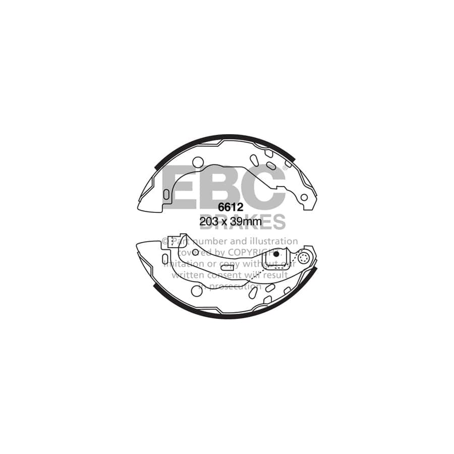 EBC 6612 Dacia Renault Rear Brake Shoes 1 | Casma Car Parts