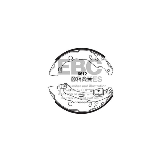 EBC 6612 Dacia Renault Rear Brake Shoes 1 | Casma Car Parts