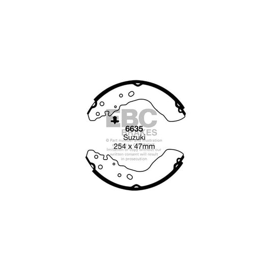 EBC 6635 Suzuki Rear Brake Shoes (Inc. Vitara & Vitara Van) 1 | Casma Car Parts