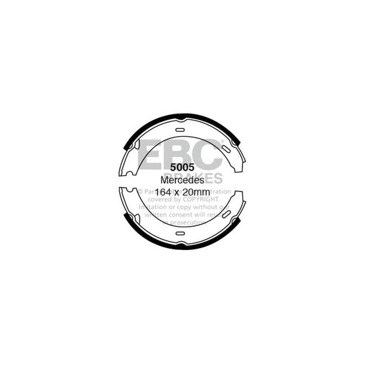 EBC 5005 Chrysler Mercedes-Benz Rear Brake Shoes 1 | Casma Car Parts