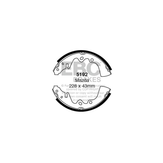 EBC 5192 Mazda Rear Brake Shoes 1 | Casma Car Parts