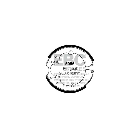 EBC 5056 Peugeot 504 Rear Brake Shoes 1 | Casma Car Parts