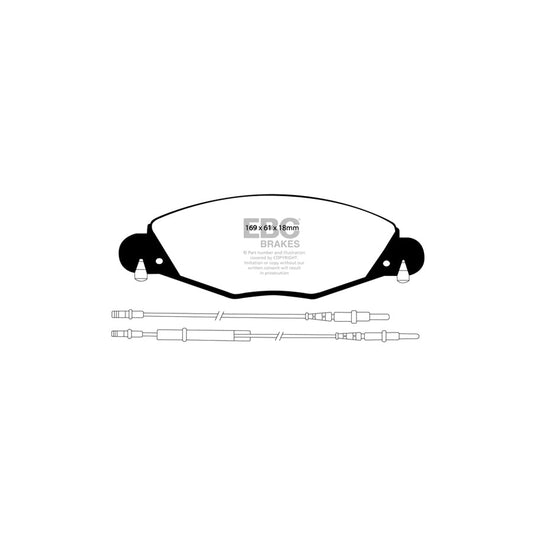 EBC PDKF488 Citroen C5 Ultimax Front Brake Pad & Plain Disc Kit - Citroen Caliper 2 | Casma Car Parts