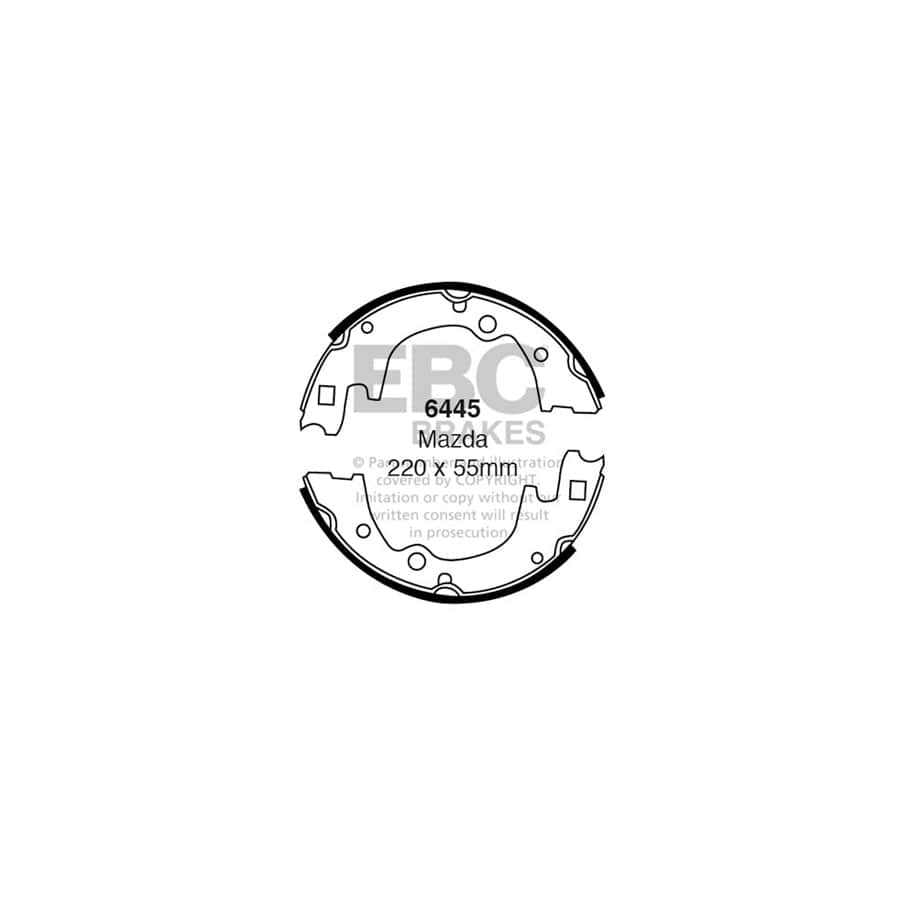 EBC 6445 Hyundai Mazda Rear Brake Shoes 1 | Casma Car Parts