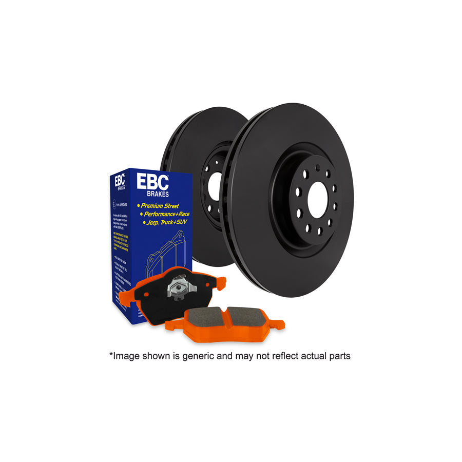 EBC PD05KR200 BMW E60 E63 E64 Orangestuff Rear Brake Pad & Plain Disc Kit - ATE Caliper 1 | Casma Car Parts