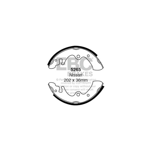 EBC 5265 Datsun Nissan Rear Brake Shoes 1 | Casma Car Parts