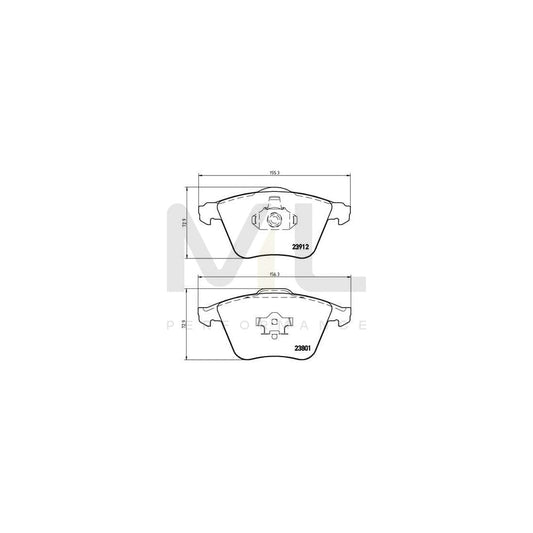 Brembo P 24 057 Brake Pad Set Excl. Wear Warning Contact | ML Performance Car Parts