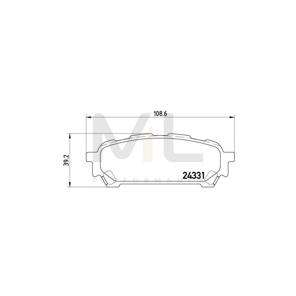 Brembo P 78 014 Brake Pad Set With Acoustic Wear Warning | ML Performance Car Parts