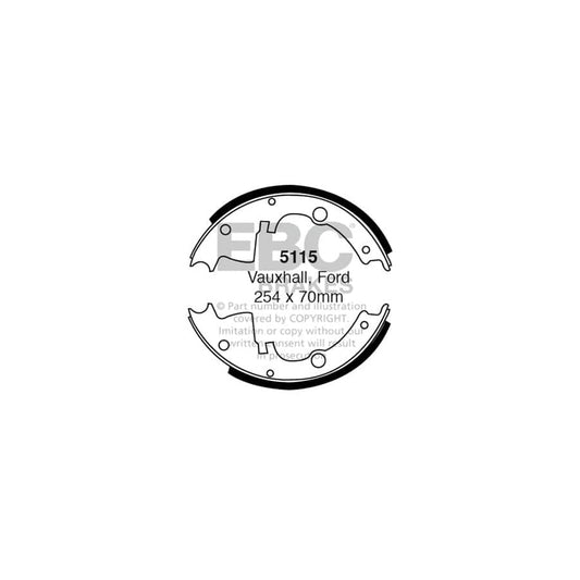 EBC 5115 Bedford Fiat Ford Iveco Rear Brake Shoes 1 | Casma Car Parts