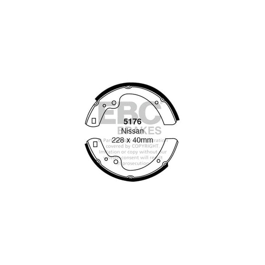 EBC 5176 Datsun Nissan Rear Brake Shoes 1 | Casma Car Parts