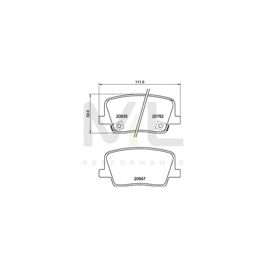 Brembo P 77 003 Brake Pad Set For Ssangyong Rexton (Y400) With Acoustic Wear Warning | ML Performance Car Parts