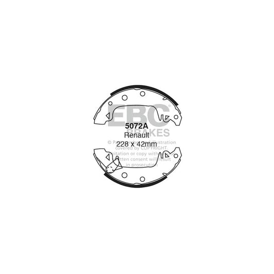 EBC 5072A Dacia Renault Rear Brake Shoes 1 | Casma Car Parts