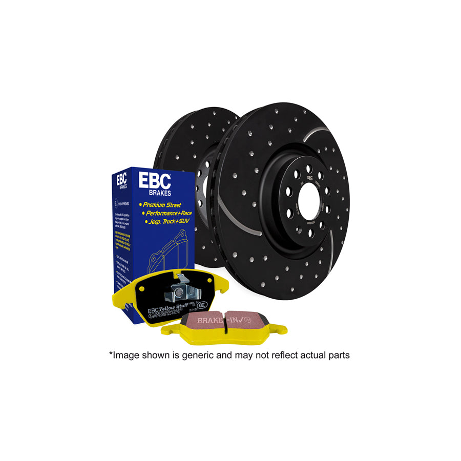 EBC PD13KF289 Ford Lincoln Yellowstuff Front Brake Pad & GD Disc Kit (Inc. Expedition & Navigator) 1 | Casma Car Parts