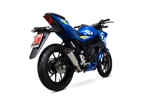 Scorpion PSI124TEO Suzuki Red Power Full System - Titanium Sleeve (GSX-S 125 / GSX-S 150) | Casma UK
