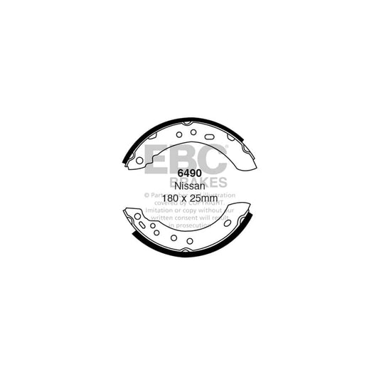 EBC 6490 Nissan Micra (K11) Rear Brake Shoes - Akebono Caliper 1 | Casma Car Parts