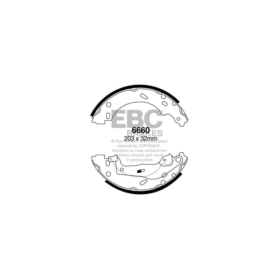 EBC 6660 Smart Fortwo (W451) Rear Brake Shoes 1 | Casma Car Parts