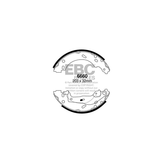 EBC 6660 Smart Fortwo (W451) Rear Brake Shoes 1 | Casma Car Parts