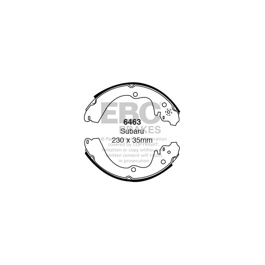 EBC 6463 Subaru Rear Brake Shoes (Inc. Forester, Impreza, Legacy) 1 | Casma Car Parts